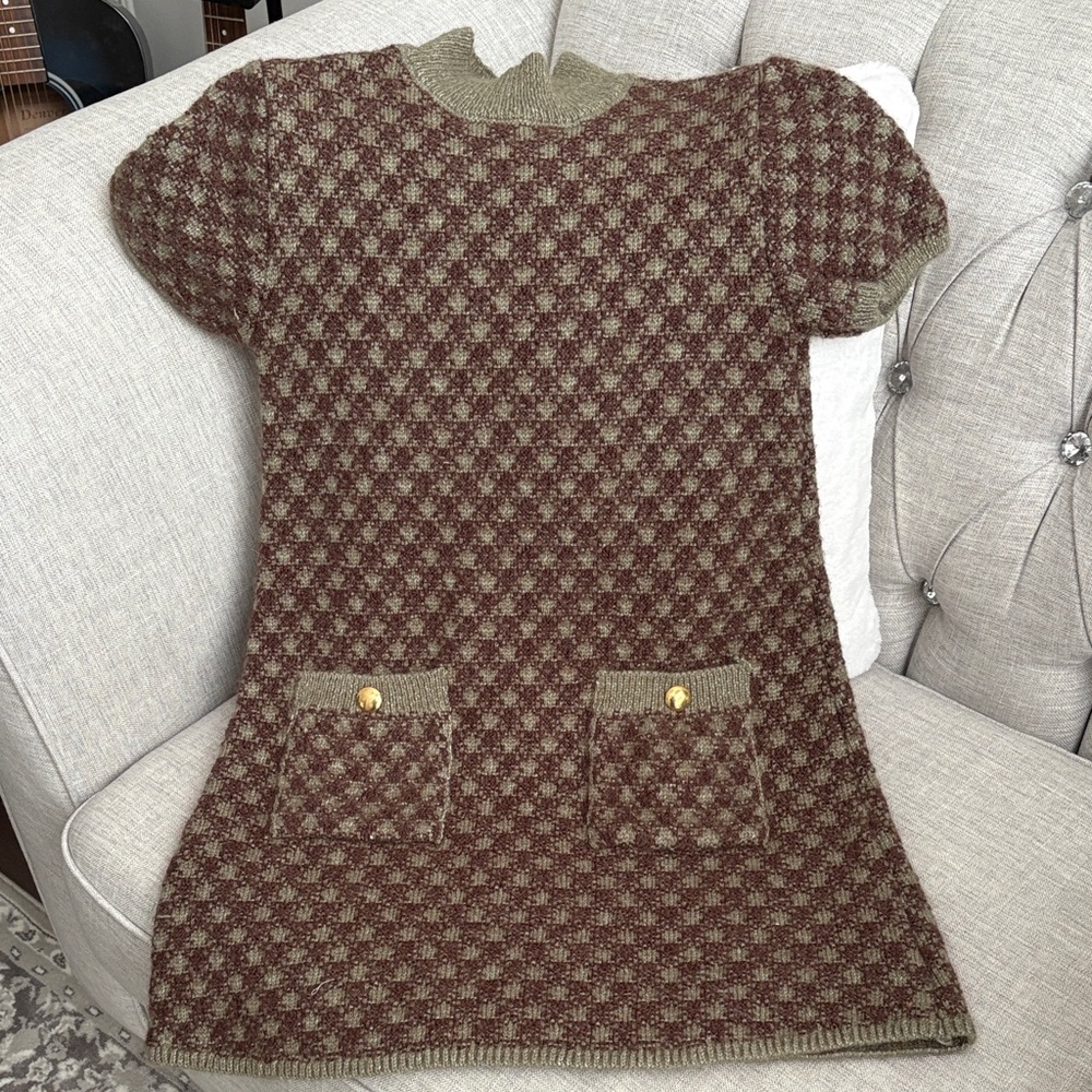Zara Olive and Maroon Knit Sweater